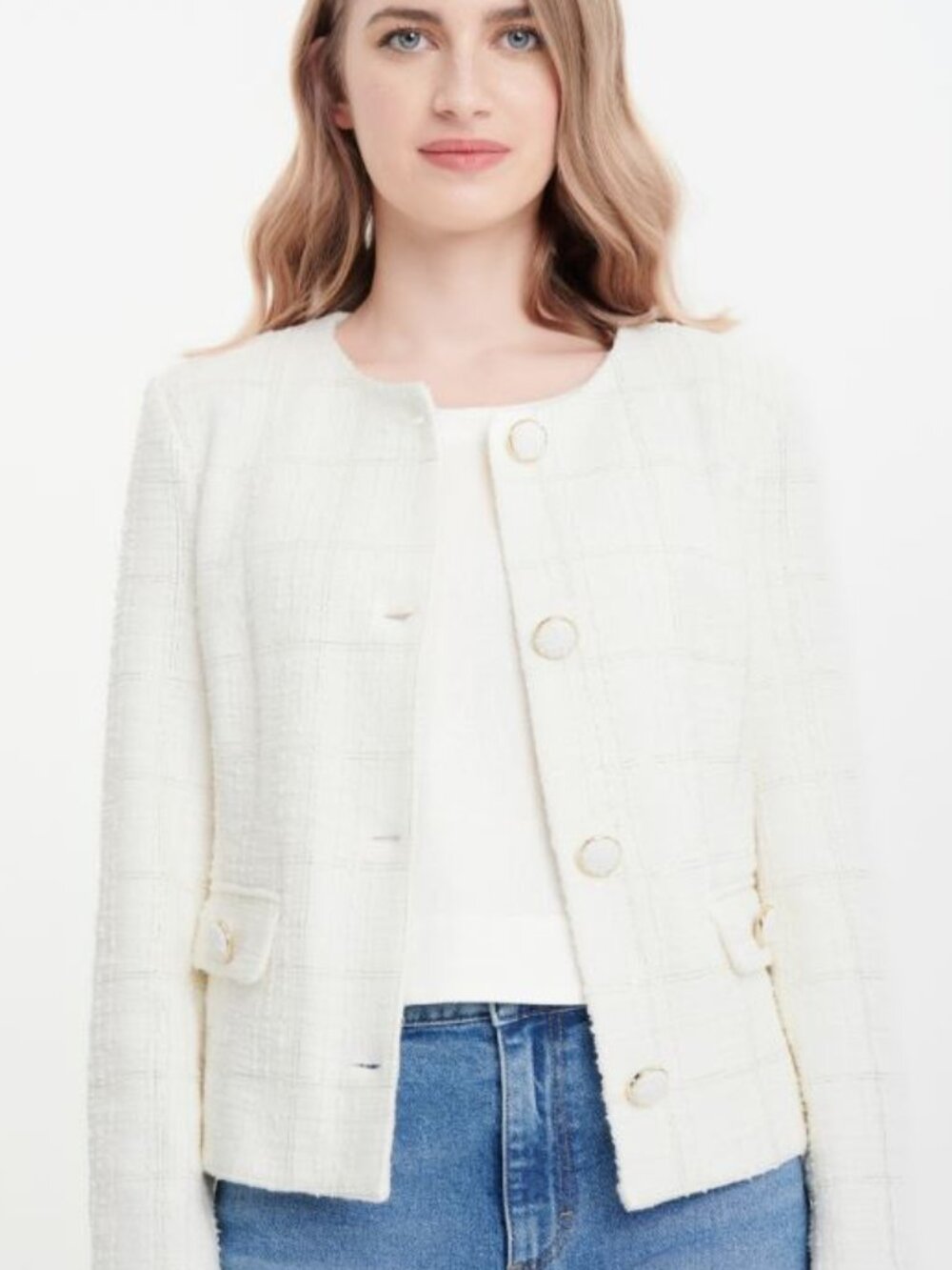 New 100% Wool Hand Made Tweed Short Coat Jacket